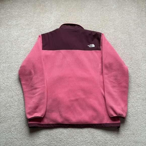 The North Face Denali Jacket Womens 2XL Pink Burgundy Polartec Fleece Full Zip - Picture 7 of 13